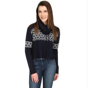 Cowl Neck Cropped Sweater